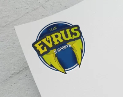 Evrus logo mockup