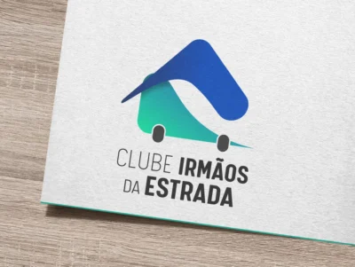 Clube irmaos da estrada logo mockup