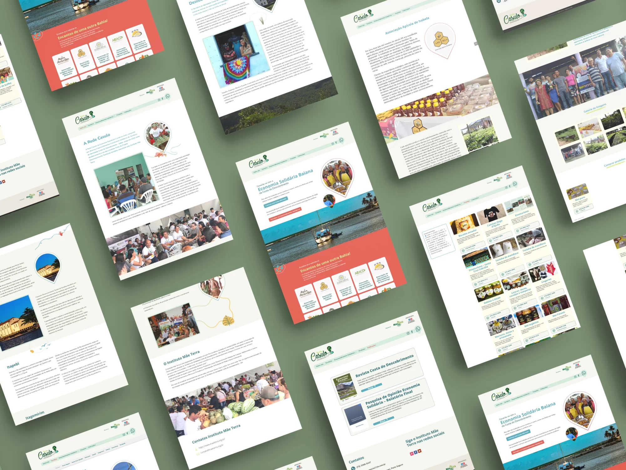 Rede casulo site mockup