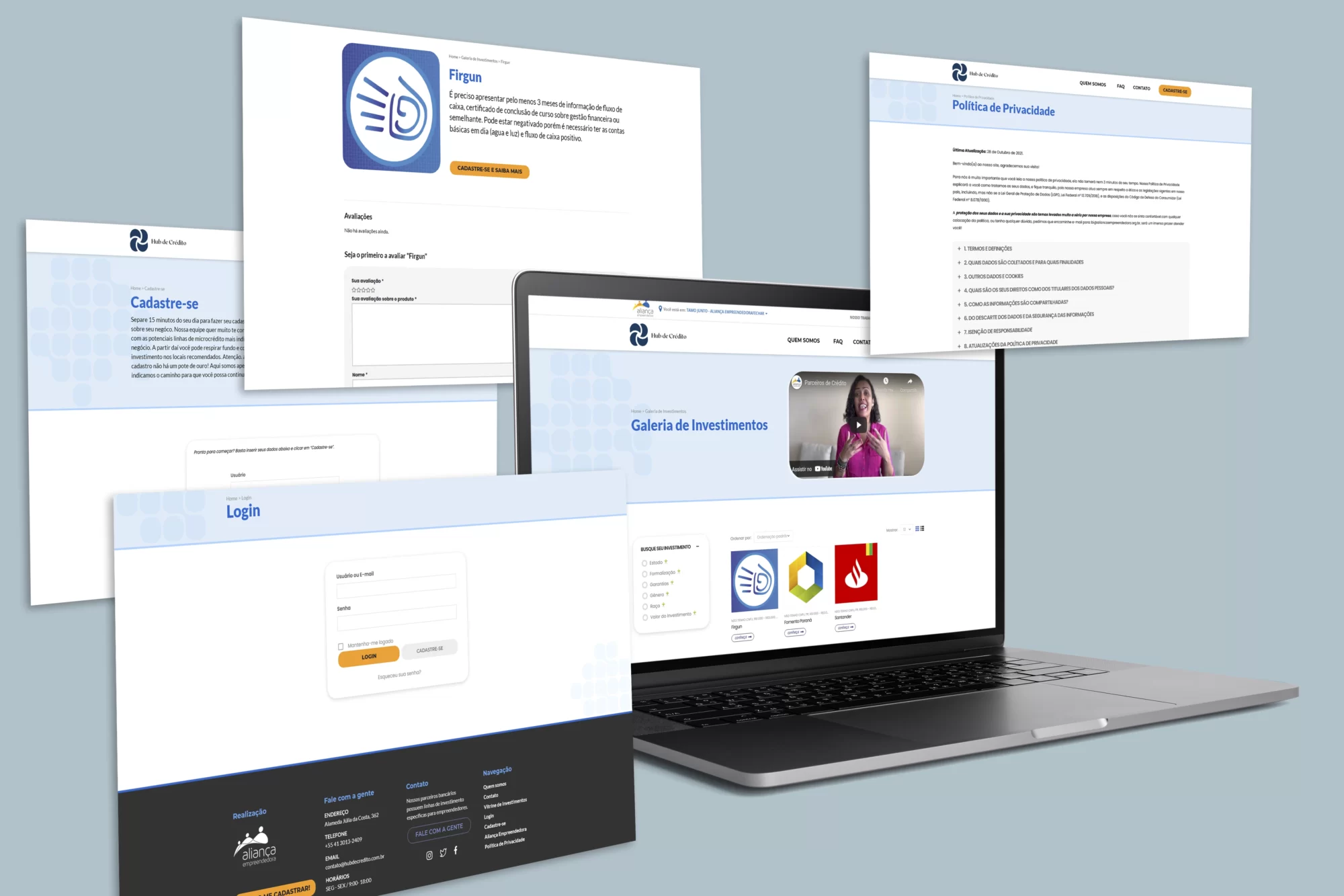 Hub de credito site MOCKUP